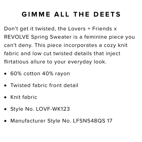 Lovers + Friends Spring Sweater in Navy - Picture 8 of 8